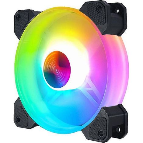 Ventilateur de bureau pour PC de 12 cm avec éclairage LED RGB, télécommande et contrôle du boîtier. (1/4)