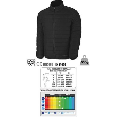FPLUS marca finstock ropa abrigo chaqueta plumas negra l 288ctpnl