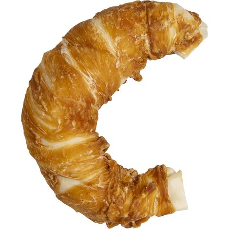 Jouet à mâcher pour chien saveur Croissant, 17 cm, idéal pour l'hygiène dentaire, durable et sûr, parfait pour les chiens de toutes tailles, Modèle Tat, Box de 30 Pièces, Forme Croissant