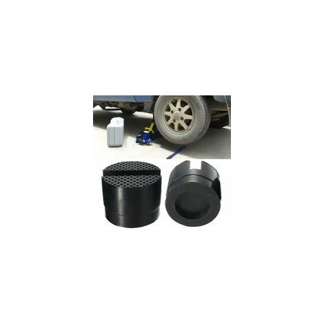 2 Tampons caoutchouc universels cric auto, coussin support cric hydraulique, protège bas de caisse lors du levage