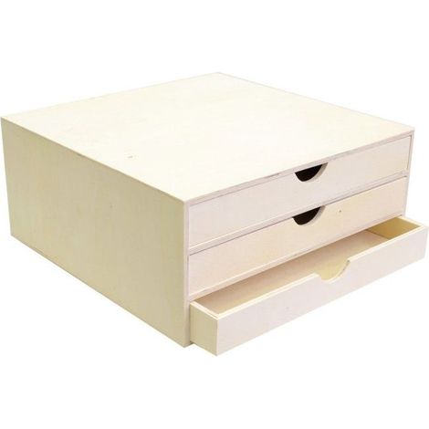 MEUBLE 3 TIROIRS 34.5X34X15.5 CM BOIS
