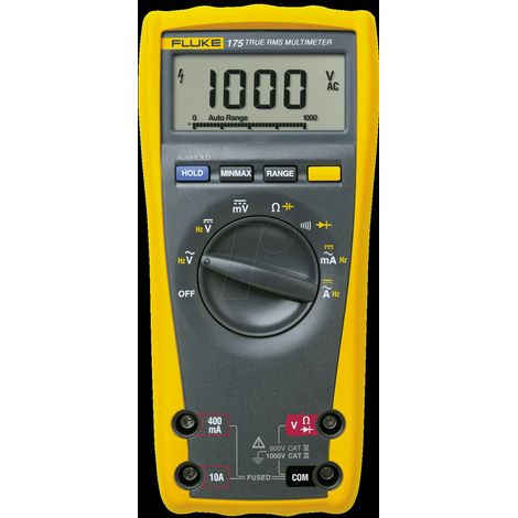 Multimètre numérique Fluke 175 CAT III 1000 V, mesure de tension
