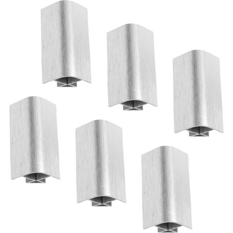6 protège-coins pour meubles, plastique, argenté, pour tables (1/5)