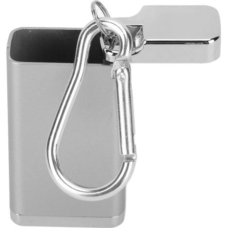 Mini cendrier léger et portable pour cigarettes et cigares, résistant et durable, pour la maison et l'extérieur, couleur argent. (1/5)