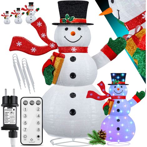 KESSER® Muñeco de nieve LED, 8 modos, temporizador, IP44 - 180 cm, Schneemann (1/5)