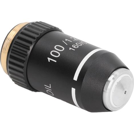 Objectif de microscope 100X professionnel, lentille grossissante haute puissance, compatible remplacement 20.2mm (1/5)