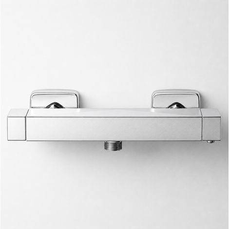 Mitigeur Thermostatique,Mitigeur de Douche Thermostatique, Robinet Baignoire avec Contrôle de Température Constant, Laiton Finition Chrome