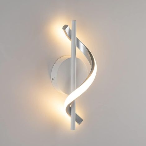Éclairage Murale LED - Lampe d'Intérieur Design pour Escaliers Couloirs Chambre Faible Consommation-Blanc 12W 2700K (1/4)