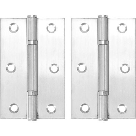 Lot de 7 petites charnières en acier inoxydable pour portes de placards et meubles. Accessoires de quincaillerie pour meubles. (1/5)