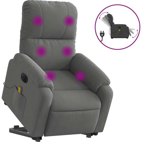 Dunkelgrauer elektrischer Massagefunktion-Sessel