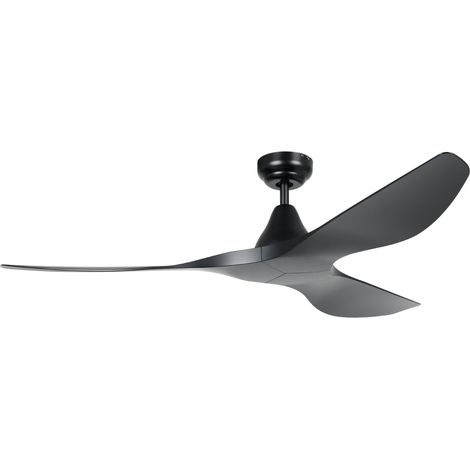 Eglo 35109 Deckenventilator PORTSEA ABS schwarz-matt H:28.5cm Ø132cm mit Fernbedienung