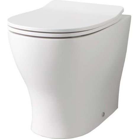 Vaso a terra in ceramica bianco lucido - Art Ceram Ten - Senza copri wc