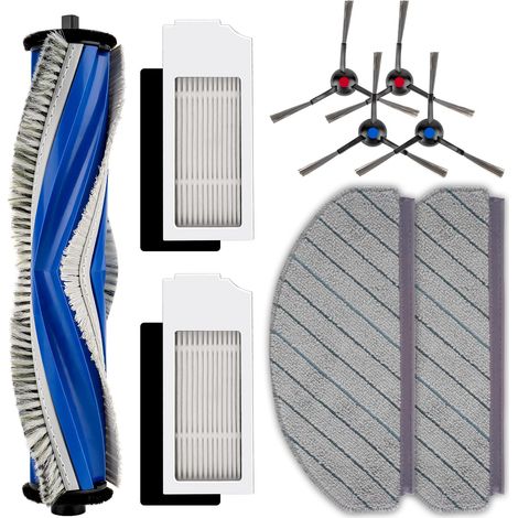 (9 Pezzi) N20 Plus Ricambi Compatibili con ECOVACS DEEBOT N20 Plus/N20 Pro Plus Robot Vision, Kit Accessori, 1 Spazzola Rullo, 4 Spazzole Laterali, 2 Filtri HEPA, 2 Panni Mop (1/5)