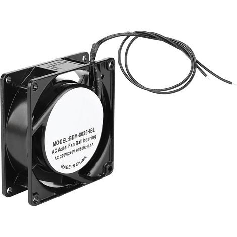 Ventilateur silencieux à double roulement à billes avec dissipateur thermique et cadre en laiton pur, 80 x 80 x 25 mm (1/5)