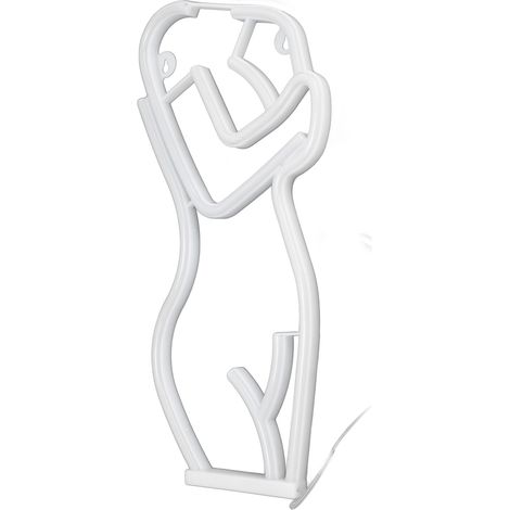 Lumière néon LED en forme de corps, décorative murale, alimentée par USB, pour chambre, bar, fête, mariage, rose. (1/5)