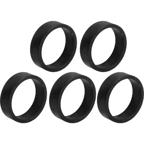 5-teiliges Set mit 10-mm-Unterlegscheiben für Fahrradsteuersätze, strapazierfähige, glänzende Oberfläche, für Mountainbike-Gabeln, schwarz (1/5)