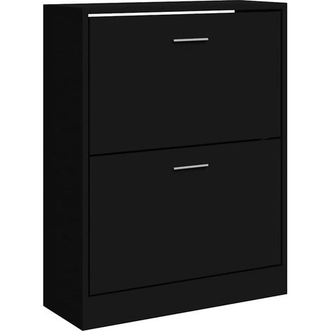 Maison Exclusive - Scarpiera Nera 63x24x81 cm in Legno Multistrato