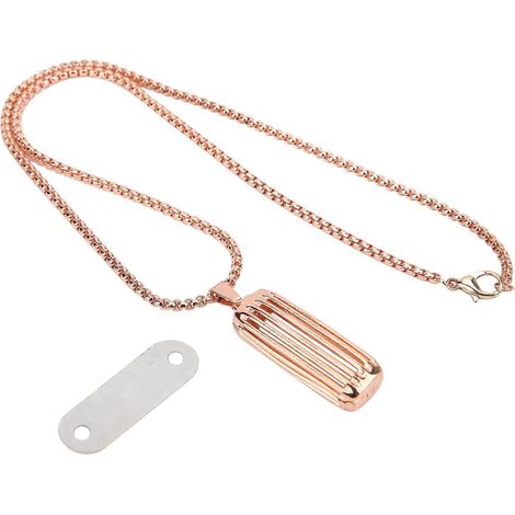 Tragbare Metallhalskette mit Anhänger, Halsschmuck-Accessoire für Fitbit Flex2, Roségold