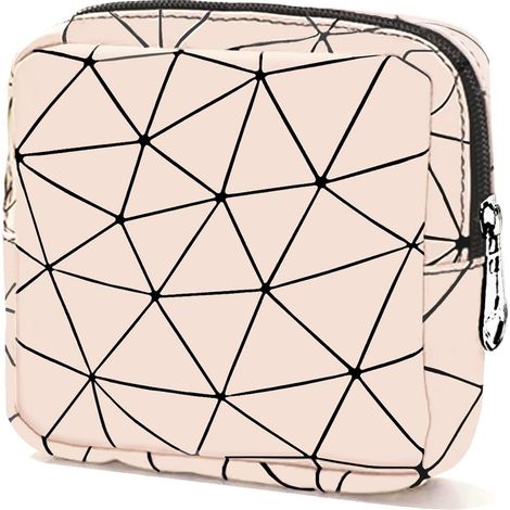 Pochette de rangement pour serviettes hygiéniques abricot avec poche pour tampons N