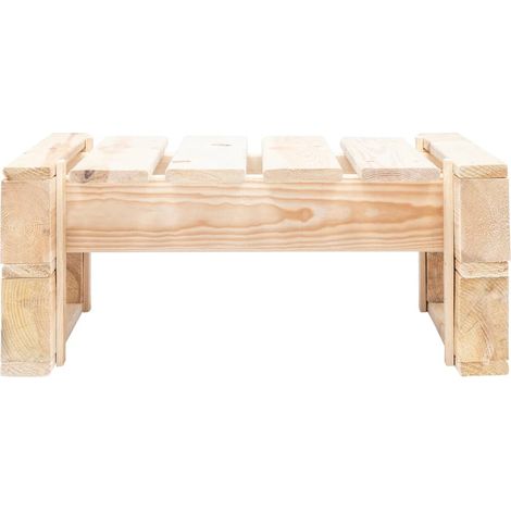 Repose-pied palette de jardin bois