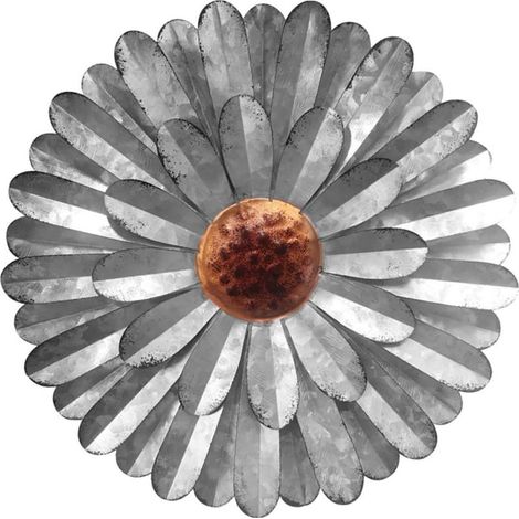 Décoration Murale Fleur Fer Forgé Argenté Suspendue Design Nordique pour Salon et Chambre Ornement Intérieur et Élégant Plusieurs styles (1/5)
