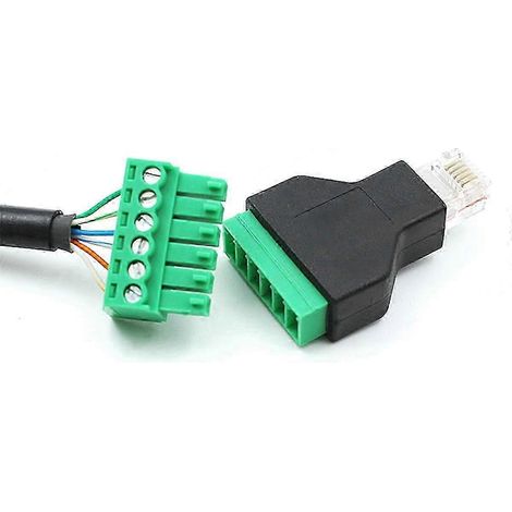 Adaptateur de bornier RJ12 pour rallonge de câble Cat3 (1/5)
