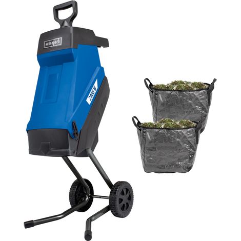 [JAMAIS UTILISÉ] Scheppach Broyeur de végétaux électrique GS55 - 2400W - diamètre max des branches Ø 45 mm - sac collecteur 45L (1/3)