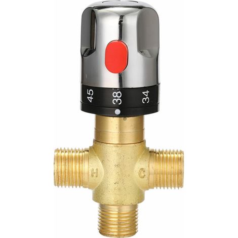 Mitigeur thermostatique réglable de salle de bains mitigeur d'eau en laiton vanne de contrôle de température de mélange d'eau chaude/froide - Type 3 (1/5)