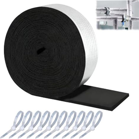 Lot de 1 D'isolation de Tuyaux en Mousse 10 m x 5 cm Isolation des Tuyaux de Chauffage Ruban Isolant Avec Mousse Tuyau en Mousse Isolante Rouleau Pour l'isolation et l'étanchéité (1/5)
