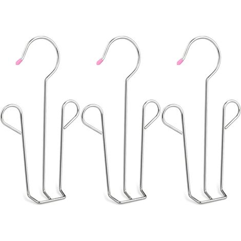 CCYKXA  Set of 3 multifunctional stainless steel shoe hangers with double hooks for drying leather shoes (1/5)