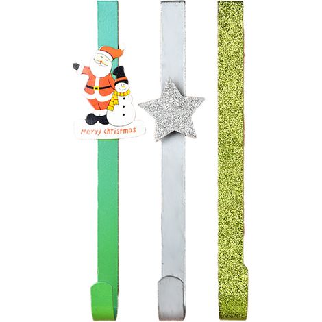 Crochet Pour Couronne - Crochet Métallique Sans Perçage - Pour Porte Intérieure Et Extérieure - Convient Aux Couronnes De Noël Et Décorations Festives - 1 Pièce (1/5)