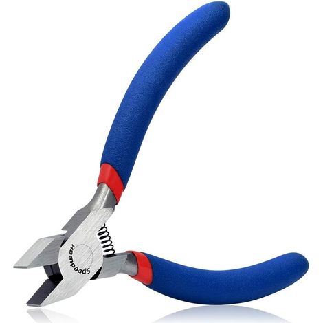 Mini pince à bec plat de 12,7 cm - Pince à bec large - Pince de précision pour bijoux, réparation fine, outils à main, micro professionnel pour perles, loisirs créatifs, loisirs (1/5)