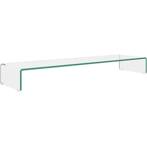 Soporte para TV/Elevador monitor cristal claro 110x30x13 cm vidaXL