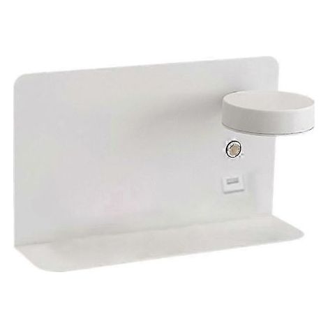 Nachttisch-Wandleuchte mit USB-Anschluss und Ablage, moderne Wand-/Leselampe, geeignet für Hotels, Wohnzimmer, Flure und Esszimmer. (1/5)