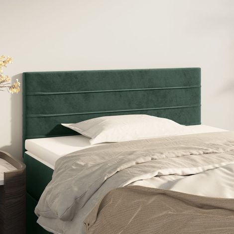 Tête de lit Vert foncé 90x5x78/88 cm Velours vidaXL (1/5)