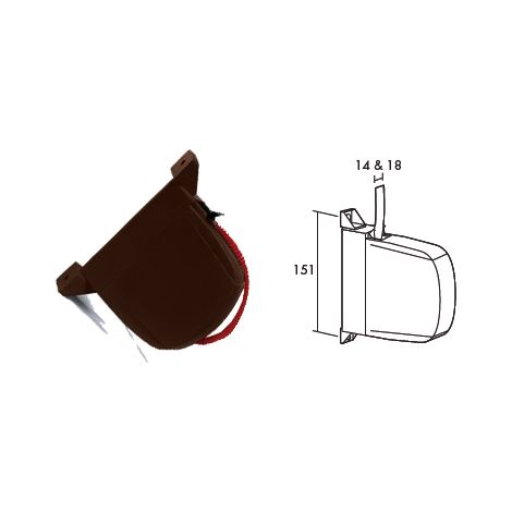 FPLUS persiana recogedor mini c-14 marron c-marron 06011004 , persiana recogedor mini c-14 marron c-marron 06011004