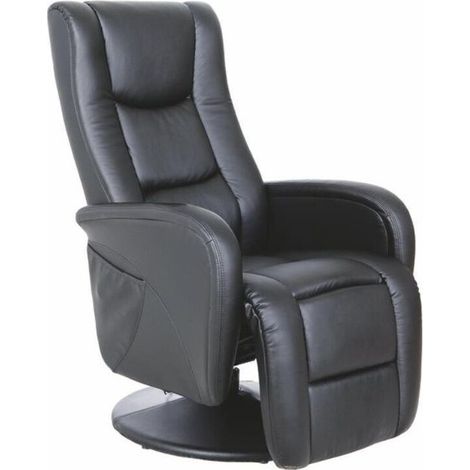 Sillón reclinable Houston 493, Negro, 85x68x85cm, Cuero ecológico (1/5)