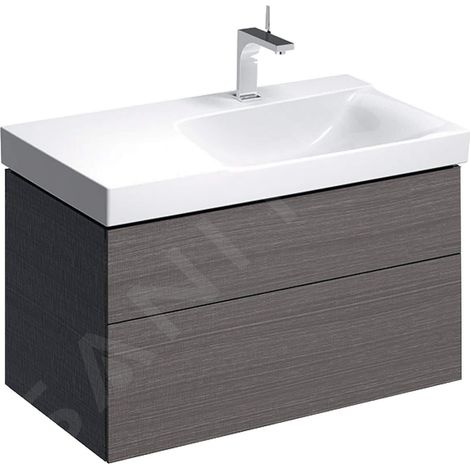 Geberit Xeno 2, armoire sous lavabo avec découpe pour siphon à (1/2)