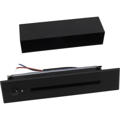 Applique murale LED 4000K avec détecteur de mouvement, étanche IP65, encastrable, pour escalier, terrasse, couloir ou patio, 110-240V, noir. (1/5)