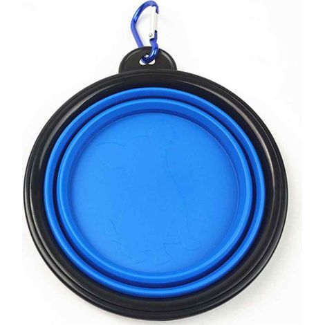 2 Bol Pliable Chien Chat, Silicone Souple, Avec Mousqueton, Pour Voyage Randonnée Camping (1/5)