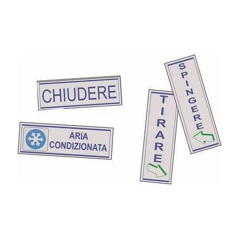 ETICHETTA ADESIVA SEGNALETICA  CM 15 x 5 Misura: Chiudere