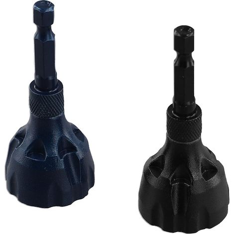 2 outils d'ébavurage et de chanfreinage externe en carbure de tungstène 1/8 po-3/4 po (3 mm-20 mm), foret d'ébavurage et de chanfreinage (noir + bleu) (1/5)