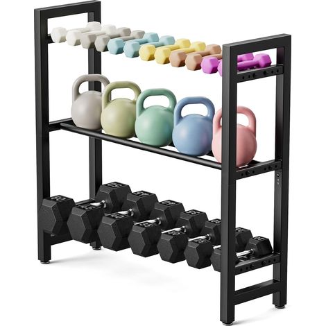 3-Tier/4-Tier Dumbbell Rack, Dumbbell Stand for Home Gym