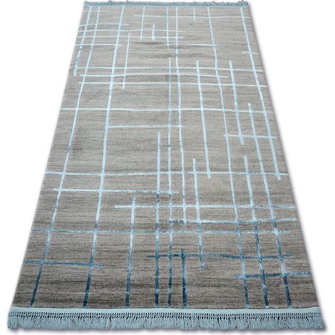 Teppich ACRYL MANYAS 191AA Grau/Blau Franse blue 80x150 cm