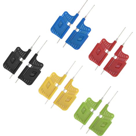10 Pièces Pinces de Test Miniatures pour Circuits Électroniques avec Embouts Isolants SDK08 (1/5)