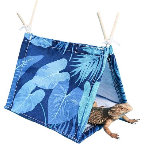 Lit pour Dragon Barbu Abri Habitat Portable Confortable Petites tentes-cachettes pour dragon barbu pour terrarium gecko léopard lézard tortue serpent petits animaux oiseau furet (1/5)