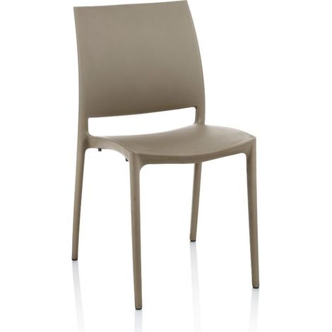 Sedia Curtis polipropilene tortora design ergonomico (1/4)