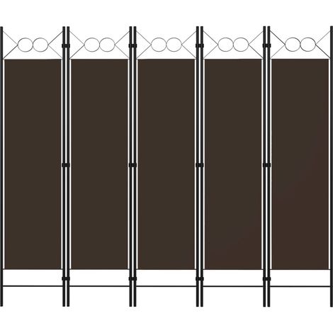 Paravent Cloison de séparation 5 panneaux - Séparateur de Jardin Marron 200x180 cm BV100261 - BonneVie (1/5)