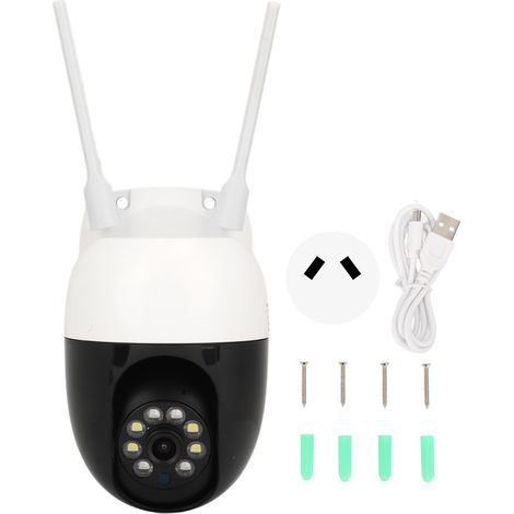 Caméra sans fil 1080P avec détecteur de mouvement, vision nocturne, audio bidirectionnel, WiFi pour sécurité domestique, prise AU 100‑240V