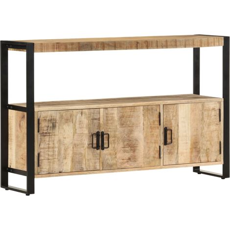 Armoire latérale, Meuble de Rangement, Buffet Commode pour chambre 120x30x75 cm Bois de manguier solide HYB76704 (1/5)